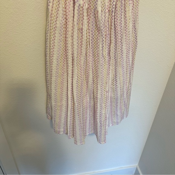 ASOS White Pastel Textured Dots V Neck Wrap Dress Midi Length Size XS Women’s - Picture 5 of 11